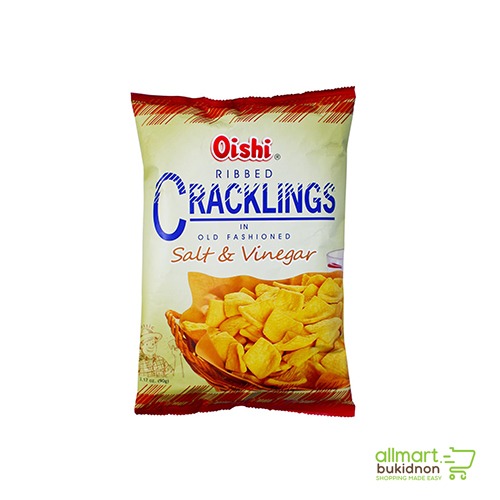 img-Oishi Ribbed Crackings Salt and Vinegar 90g