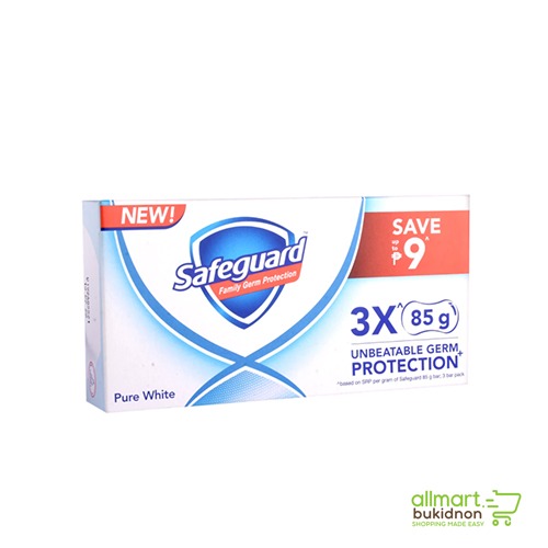 img-Safeguard Pure White Bath Soap Tripid Pack 85g x 3s