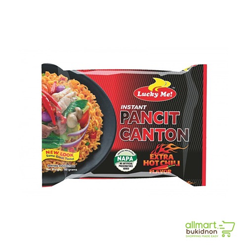 img-Lucky Me Pancit Canton Noodles Hot Chili 60g